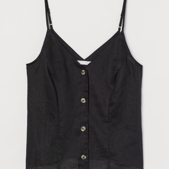 H&M Black Linen Top - Picture 1 of 3